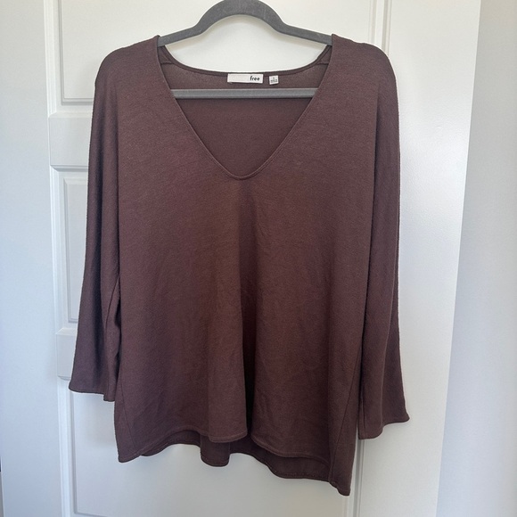 Wilfred Brown Pink 3/4 Sleeve Oversized Blouse - Picture 1 of 2